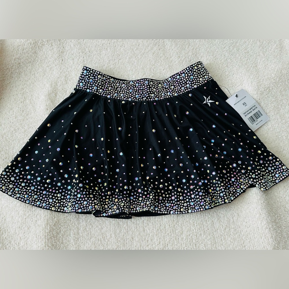 Rebel Crystal Couture Legendary Flouncy Skirt NWT Size AXS